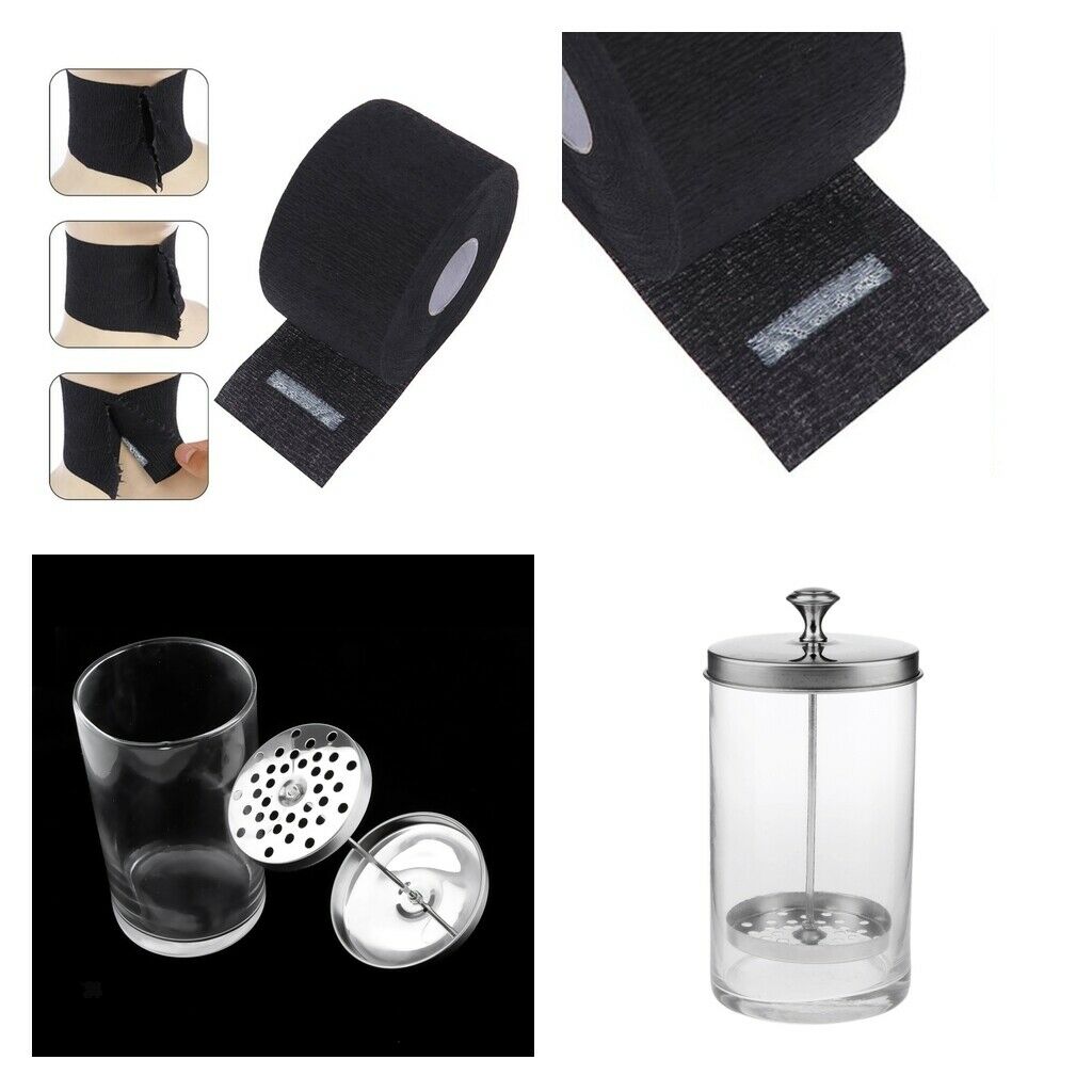 Disinfection Jar Perfect for Salon Combs Cleaning Nail Art Tools + Gift