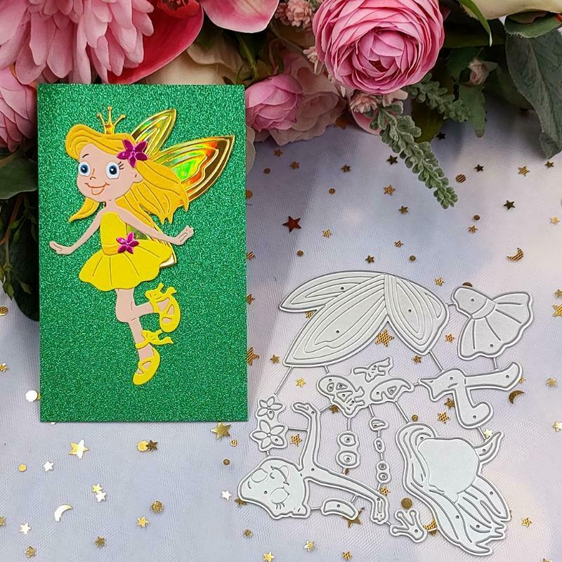 Flower Fairy Metal Cutting Dies Stencil Scrapbooking DIY Album Stamp Paper Card