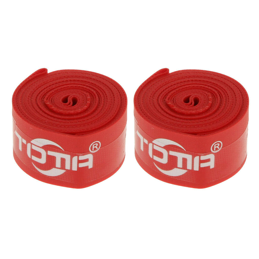 Pack of 2 High Pressure 20mm Nylon Bike Wheel Bicycle Rim Tape Strip 26" Red
