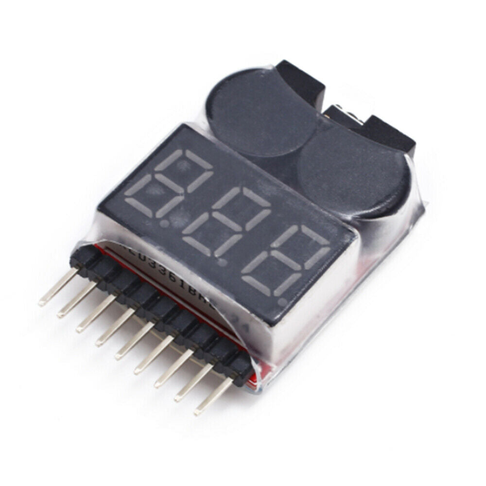 1S-8S Battery Voltage Meter Tester Low Voltage Buzzer Alarm Lipo