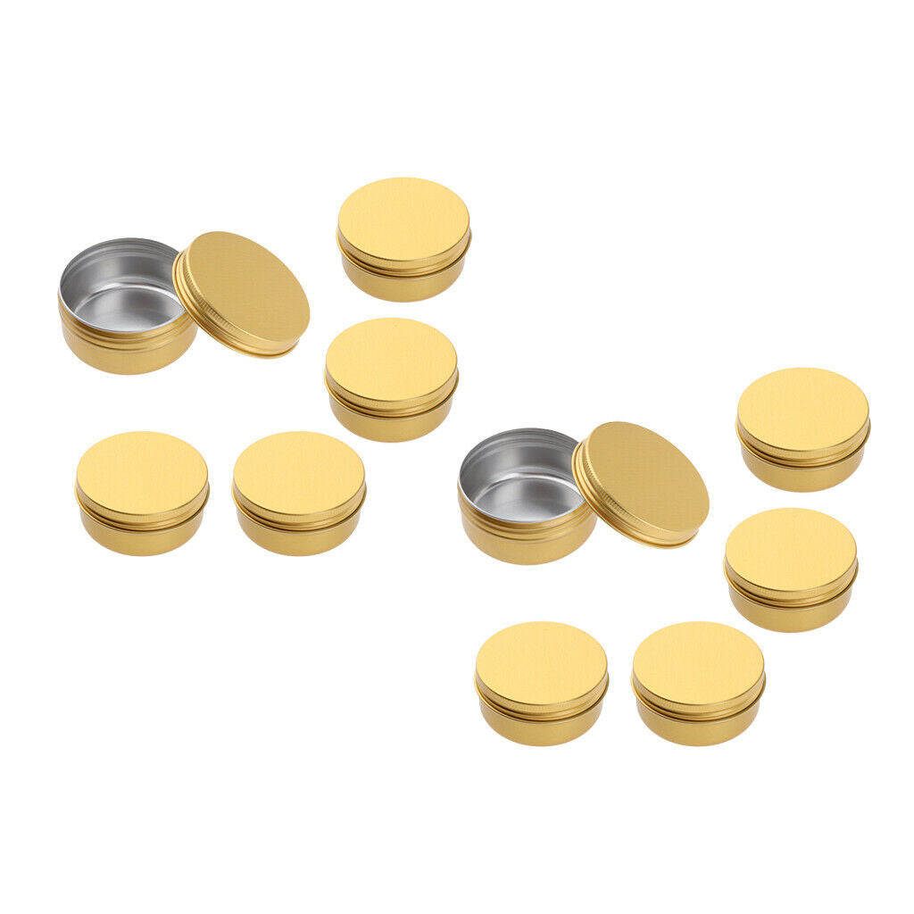10 Pcs 50ml Aluminum Tin Jars, Small Round Aluminum Tin Cans Cosmetic Containers