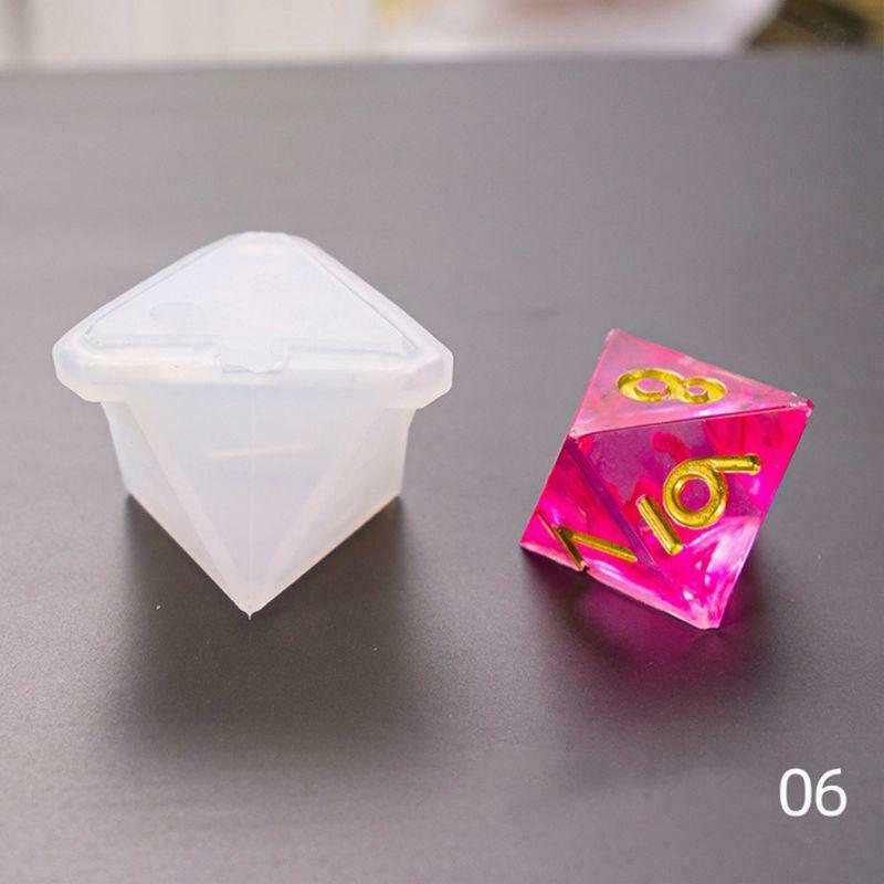 Dice Fillet Square Triangle Dice Mold Dice Digital Game Silicone Mould new