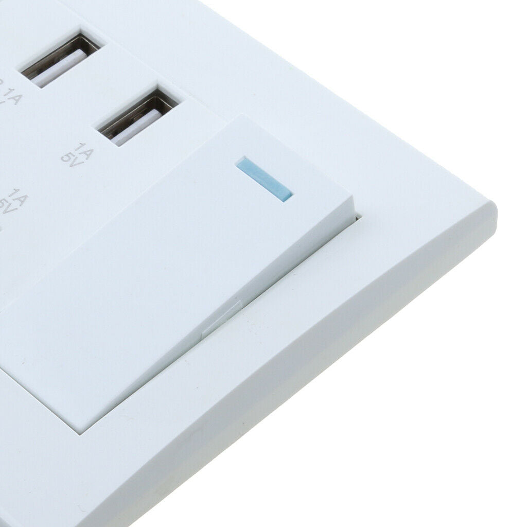 Wall 4 Port USB Socket Charger AC Socket Outlet Panel Panel