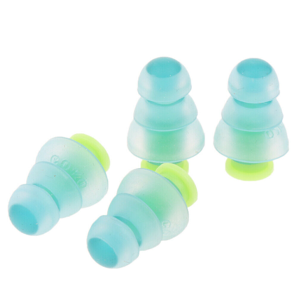 2 Pairs Silicone Earplugs Noise Canceling / Soundproof Foam Ear Plugs Protect