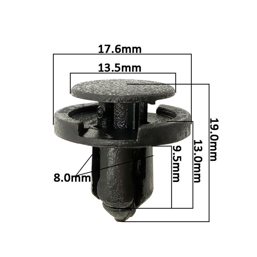 150Pcs Auto Body Fender Bumper Retainer Push Pin Fastener Clips Plastic Rivets