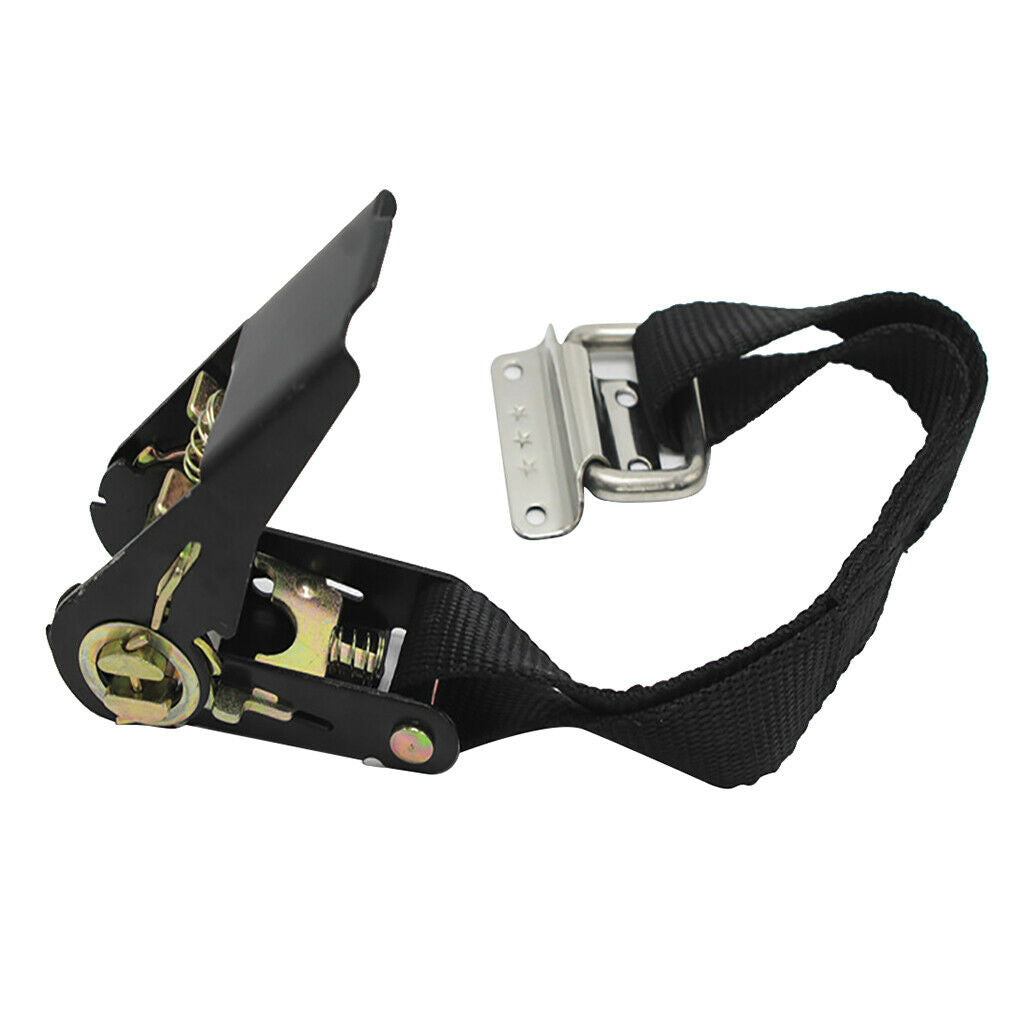 2m Travel Tie Down Strap Ratchet Belt Cargo Lashing Metal Buckle Fastener