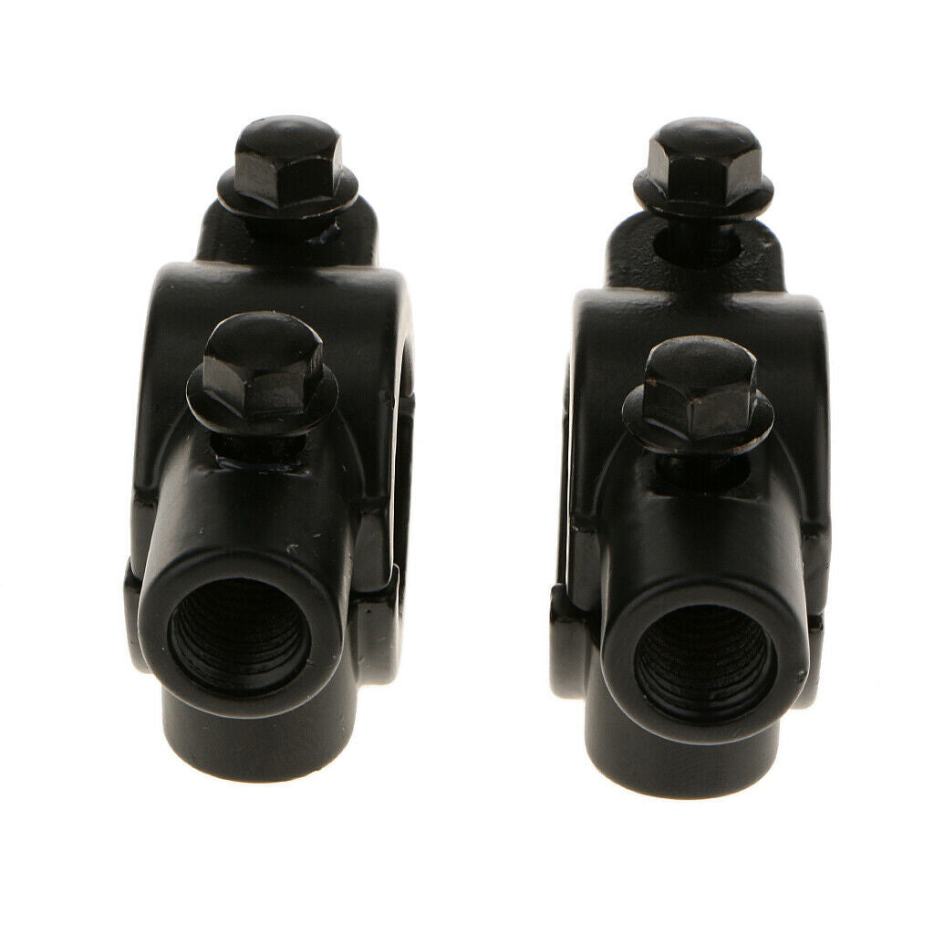 2 Pieces Motorcycle Bike Handlebar Mirror Fixing Bracket Matte Black
