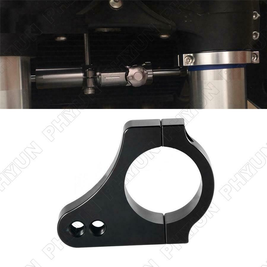 38MM Motorcycle Steering Damper Fork Bracket Black Aluminium Alloy Universal