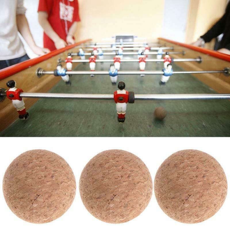 6pcs 36mm Table Football Cork Solid Wood Foosball Table Soccer Ball Fussball
