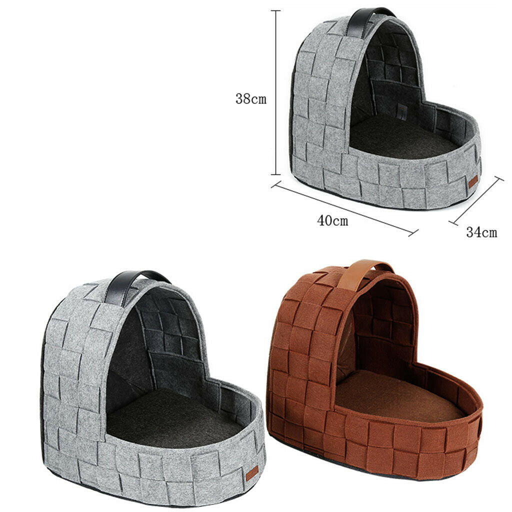 Removable and Washable Pet Dog Sleeper Bed Cat Dog Warm Cushion Pad Gray