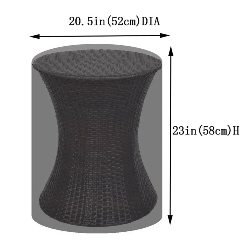 Cool Bar Ice Cooler Adjustable Rattan Table Outdoor Patio Party Pool Backyard