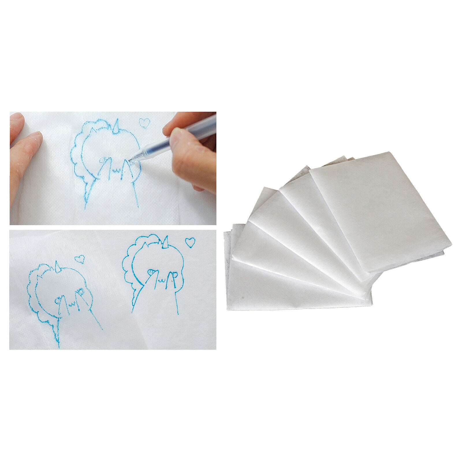 5x water-soluble stick stabilizer tracing paper for machine embroidery