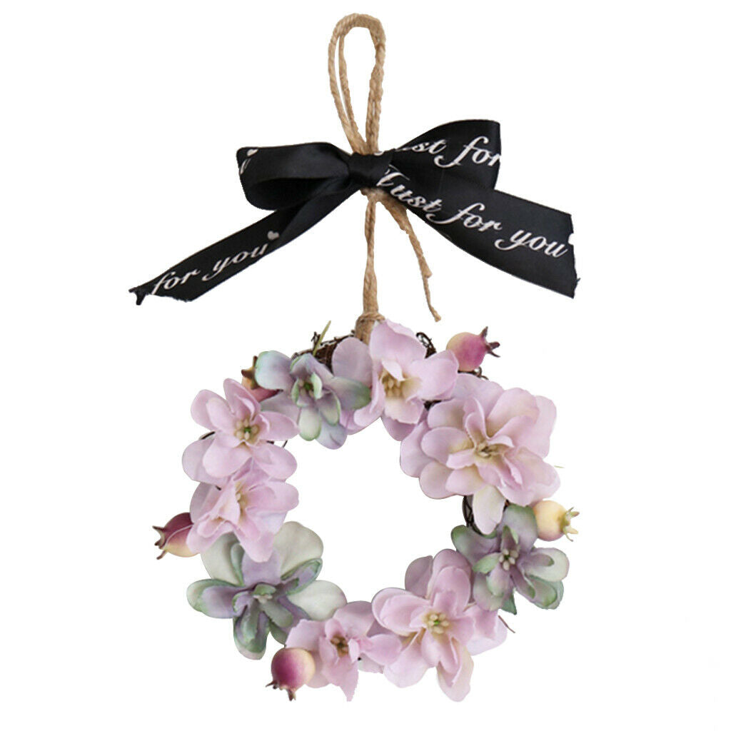 10cm Artificial Wreath Hydrangea Flower Garland Door Hanging Wedding Decor