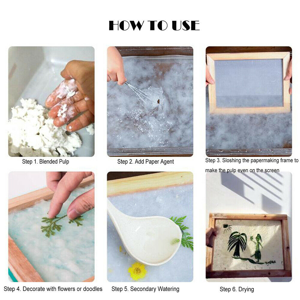 3set Paper Making Molds Papermaking Mould Frame Screen Tools Paper Handcraft