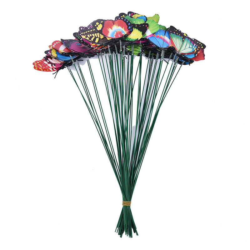5Pcs Butterflies Garden Colorful Butterfly Stakes Outdoor Flower Pots Dec.l8