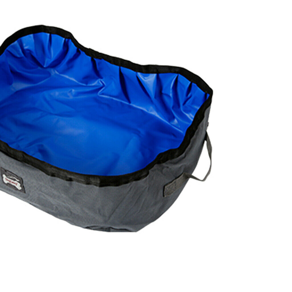 Portable and Foldable Cat Litter Box Case Kitty Toilet Seat Dusty Blue
