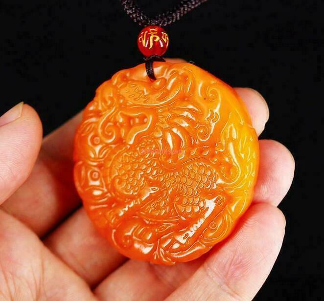 Yellow Jade Kirin Pendant Amulet Fashion Natural Jadeite Necklace Jewelry Gifts
