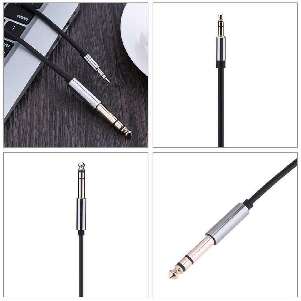 2 pieces 6.35 mm, 1/4 inch, plug to 3.5 mm, 1/8 inch, jack plug, stereo