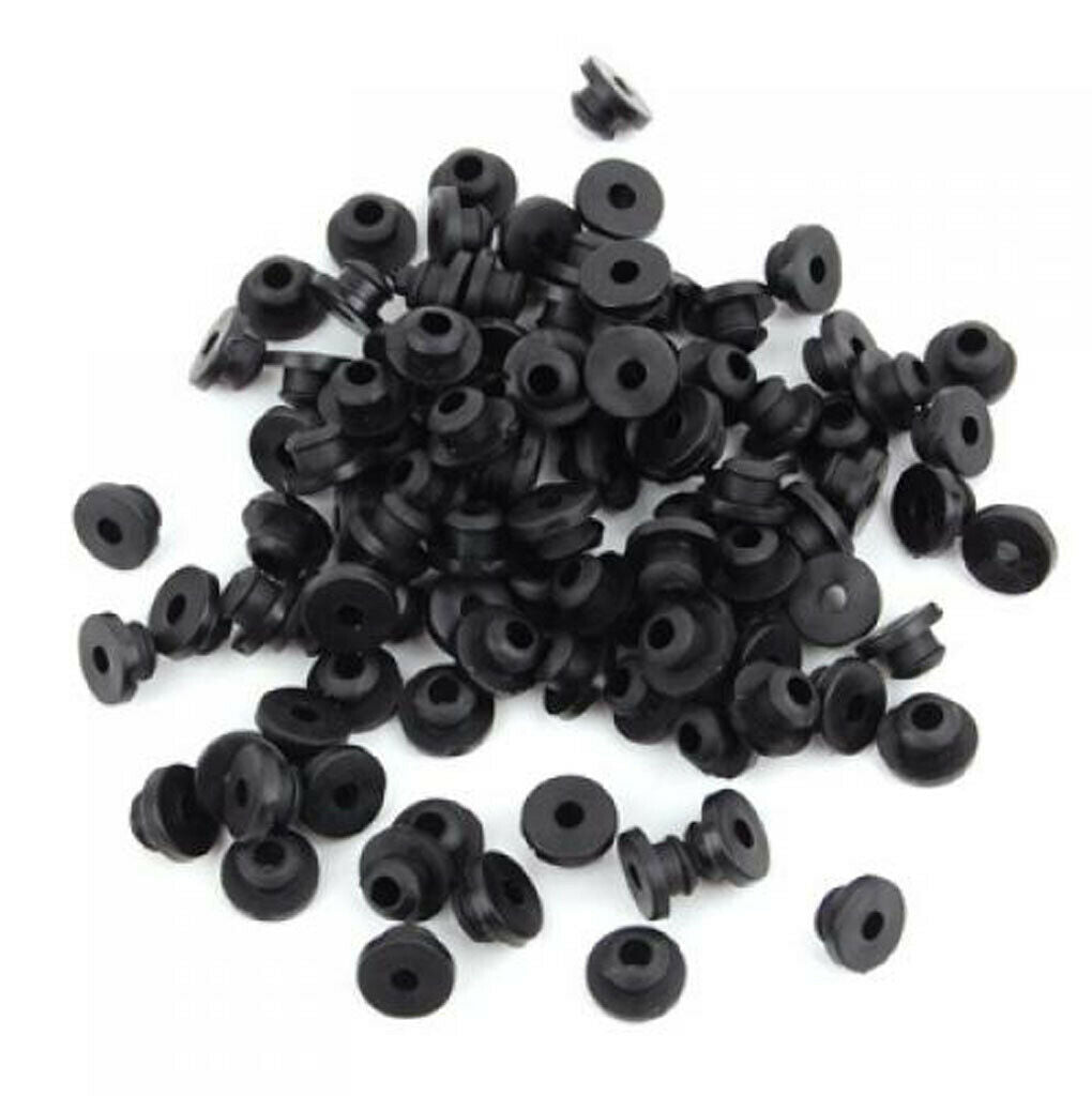 100 lot Tattoo Machine Full Grommets Cushions Nipples Rings Supplies Black