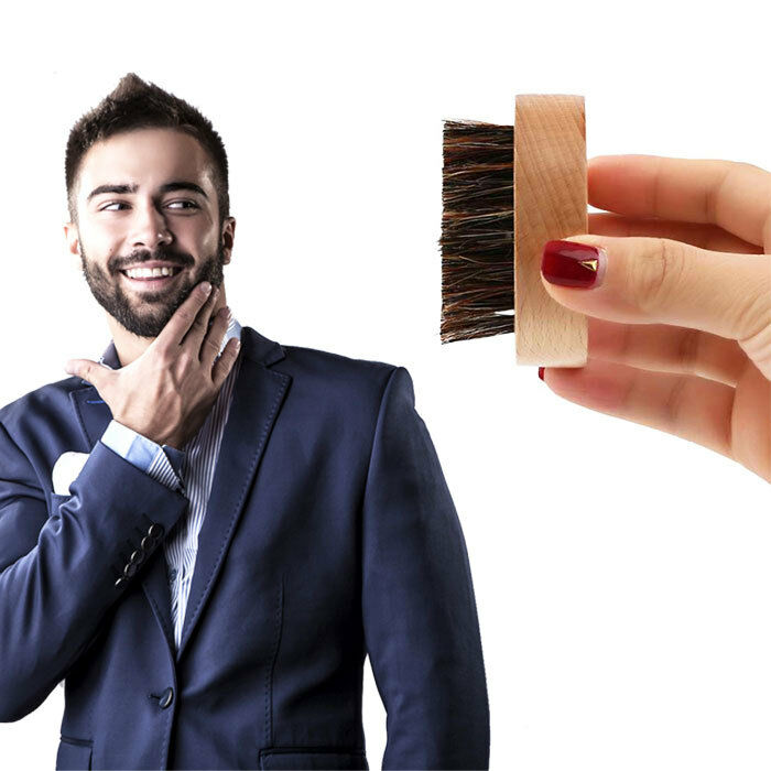 Brush for Beard Hair Of Wild Boar 100% Natural Round Man Bearded Man Beard New