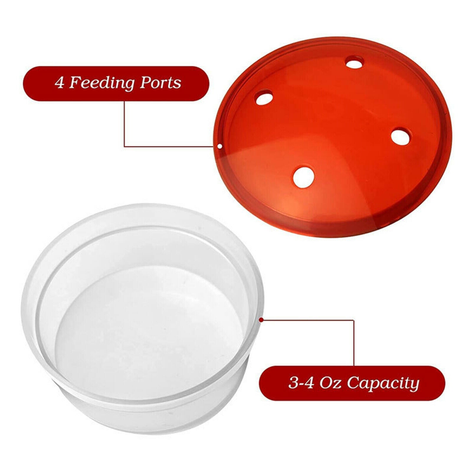 3.4oz Hummingbird Feeder Dispenser Outside Iron Hook Hanging Feeding Station