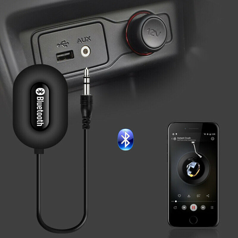 Mini 3.5mm Car A2DP Wireless Bluetooth Car Kit AUX Audio Music Receiver AdapBDA