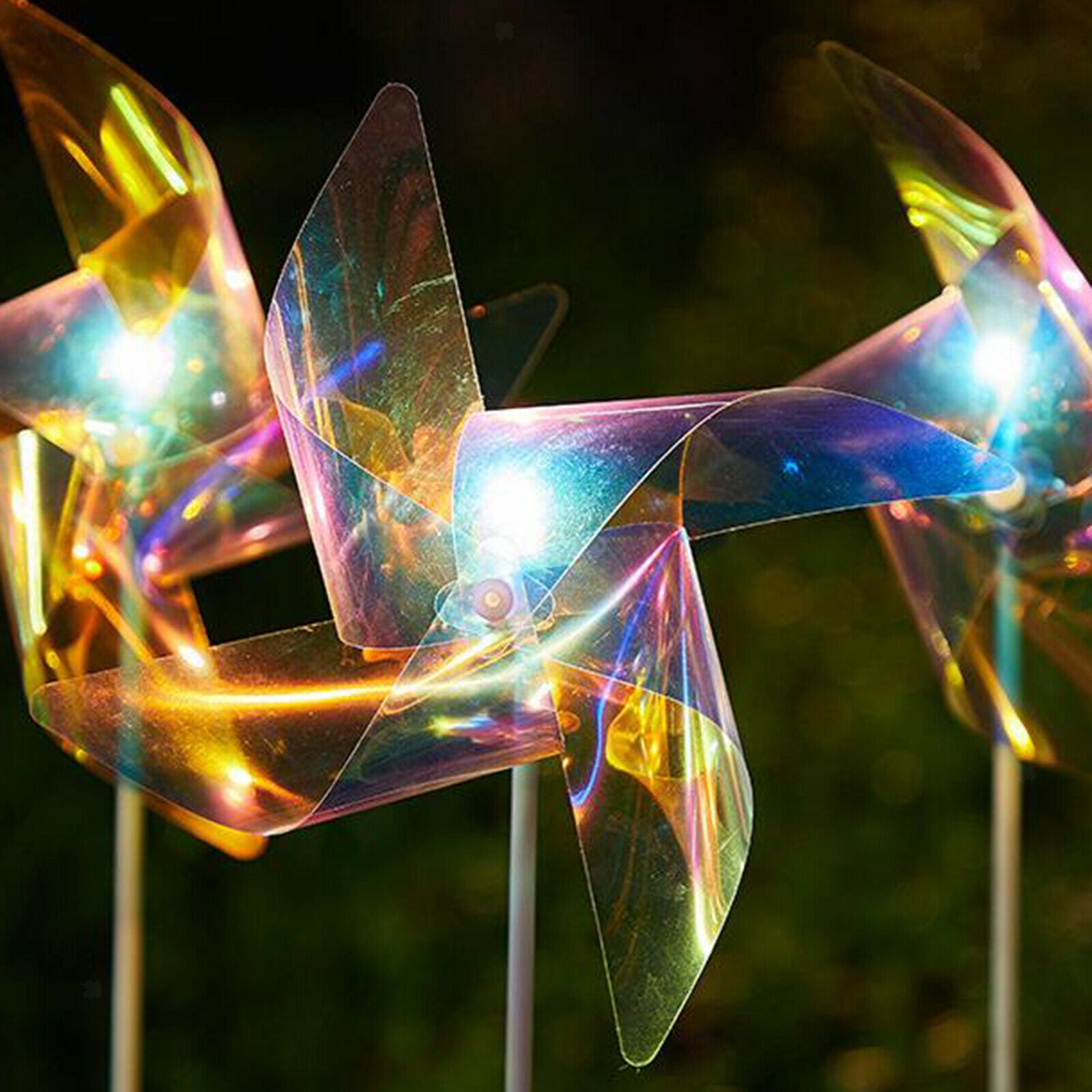 Outdoor LED Windmill Garden Lights Yard Landscape Ground Light Walkway Decor