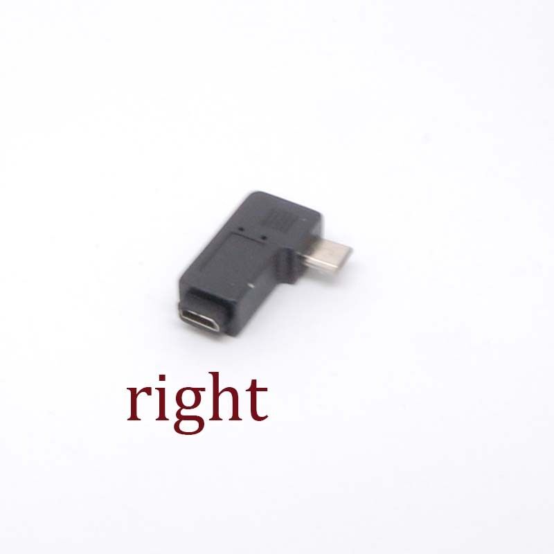 10pcs 90 Degree right Angle Micro USB B Male to Female Plug Adapters charger