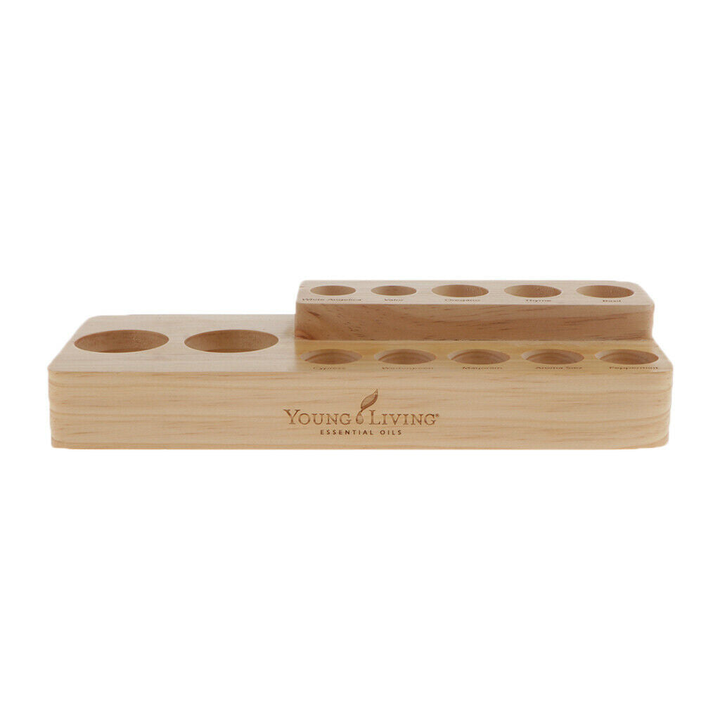Natural Wood 2 Tiers Displaying Storage Organizer Rack Holder Stand for 12
