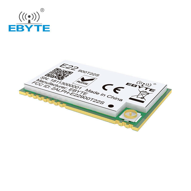 SX1262 868MHz 915MHz LoRa UART E22-900T22S Wireless Transceiver SMD 22dBm Module