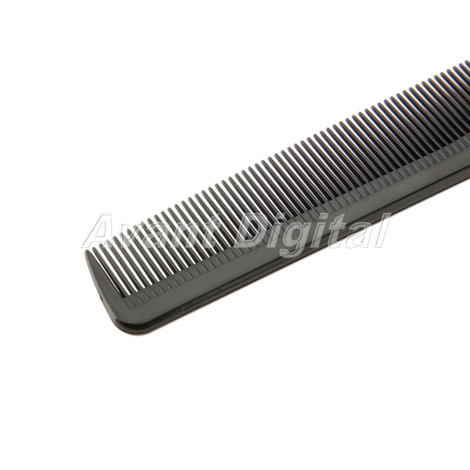 2PCS Black Plastic Hair Combs Barbers Salon Hair Thinning Cutting Accessory Kit