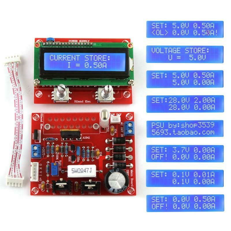 0-28V 0.01-2A Adjustable DC Regulated Power Supply DIY Kit with LCD Display