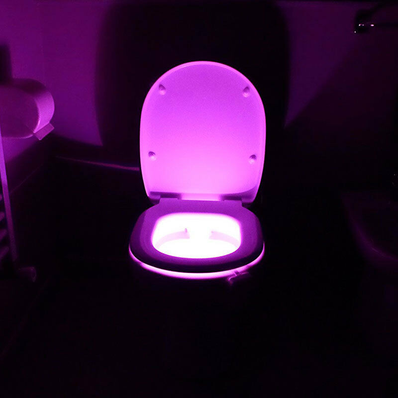 Night Light LED for Toilet Wc With Detector Movement 8 Colours Lighting New