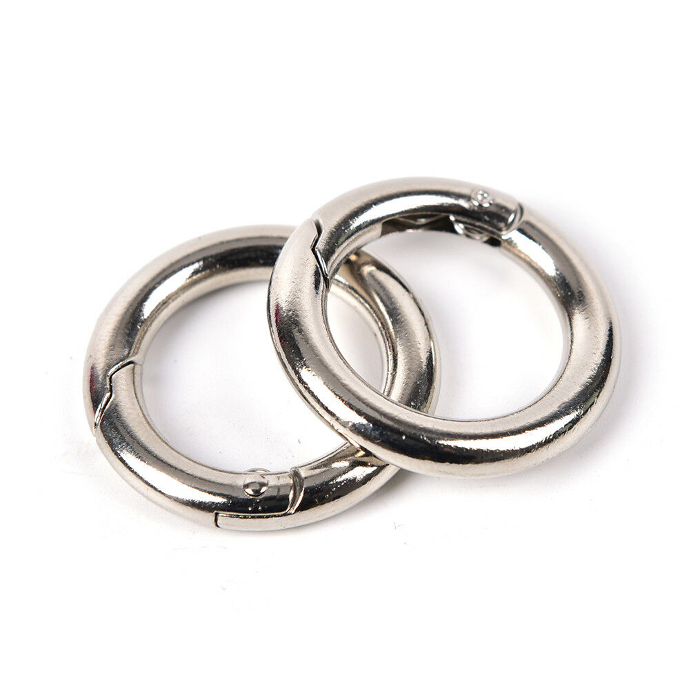 5pcs circle metal carabiner hook snap round clip hook keychain outdoor ha.l8