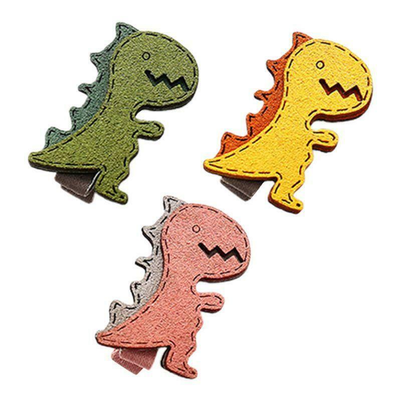 3Pcs/set Cute Cartoon Dinosaur Hairpins Hair Clips Girls Party Headwear Decor