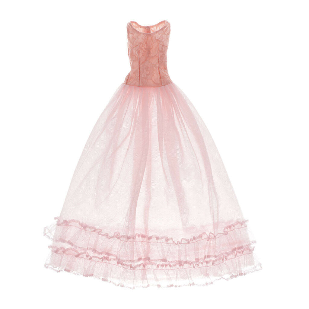 Lace Bridesmaid Dress Wedding Dress Party Evening Dance Gown for 1/3 Pink
