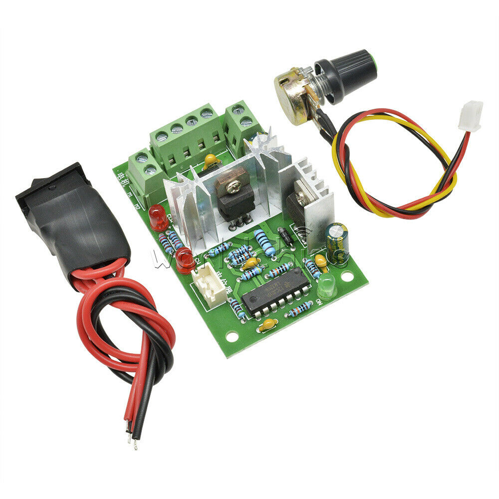 6-30V DC Motor Speed Controller Reversible PWM Control Forward/Reverse switch WD
