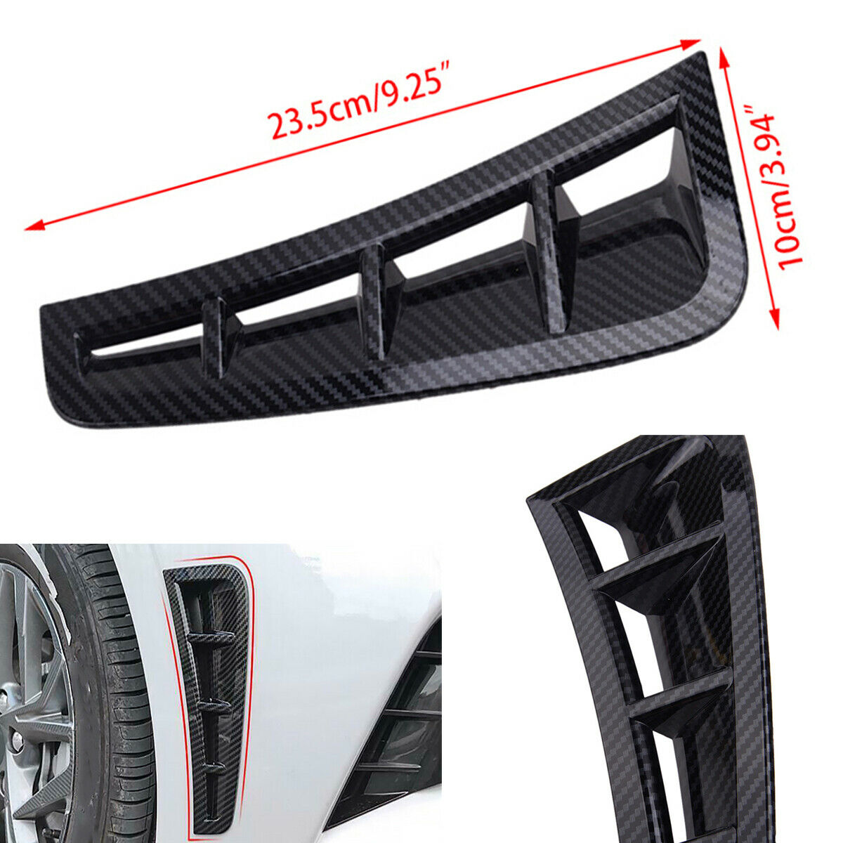 2×Carbon Fiber Look Side Air Outlet Decoration Stickers For Hyundai Sonata 20-21