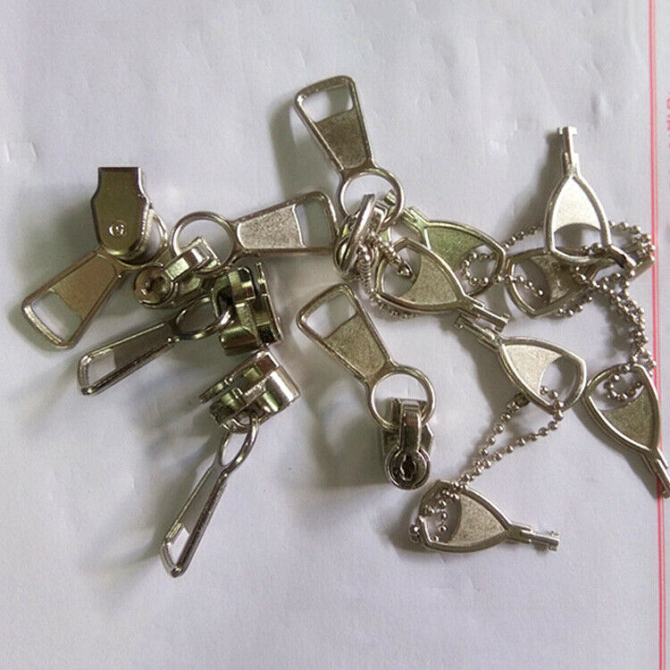 3Pcs 5# Nylon Coil Zipper Pull Head Key Lock Slider Locking Tailor DIY Supplies