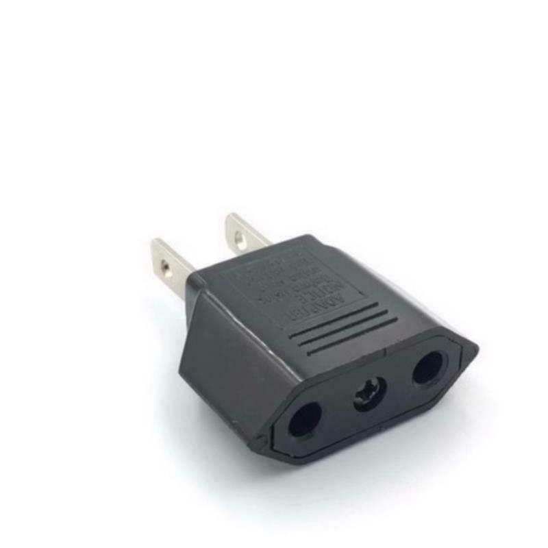 EU Euro Europe to US USA Power Jack Wall Plug Converter Travel Adapter Adap LQ