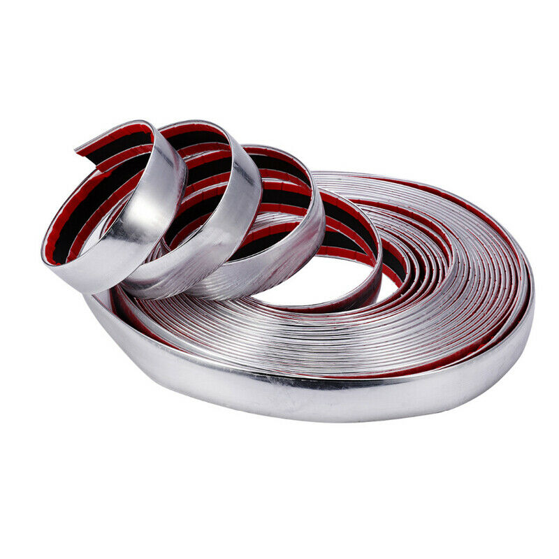15Mx20mm Car Chrome DIY Moulding Trim Strip For Grille Window Door Bumper Mirror