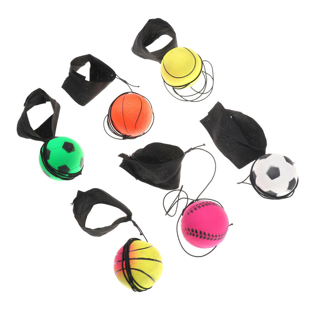 60mm Bouncy Wrist Band Ball Elastic Rubber Ball Wrist Bounce Ball 3JCAUJ Tt
