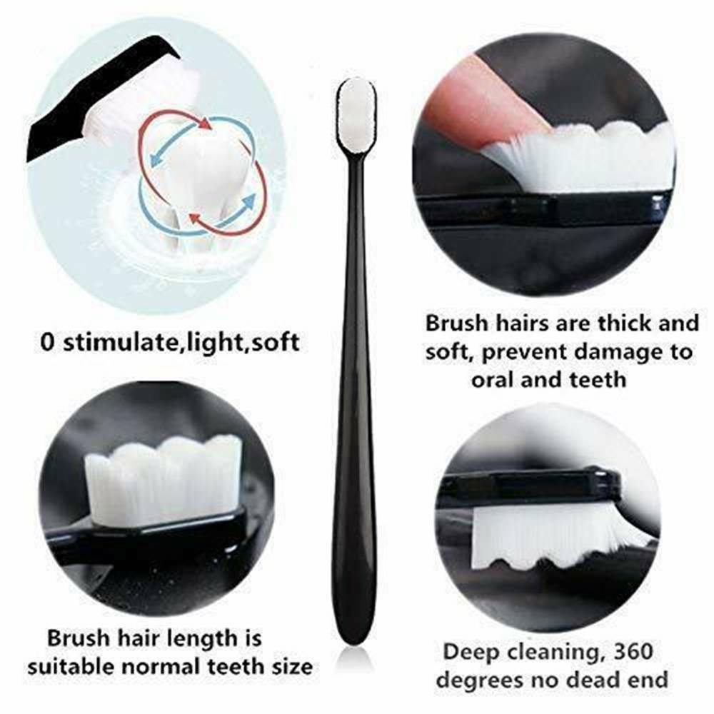 4Pcs Ultra-fine Toothbrushes Wave Soft Bristles Micro Nano Heathy Brush Cleaning