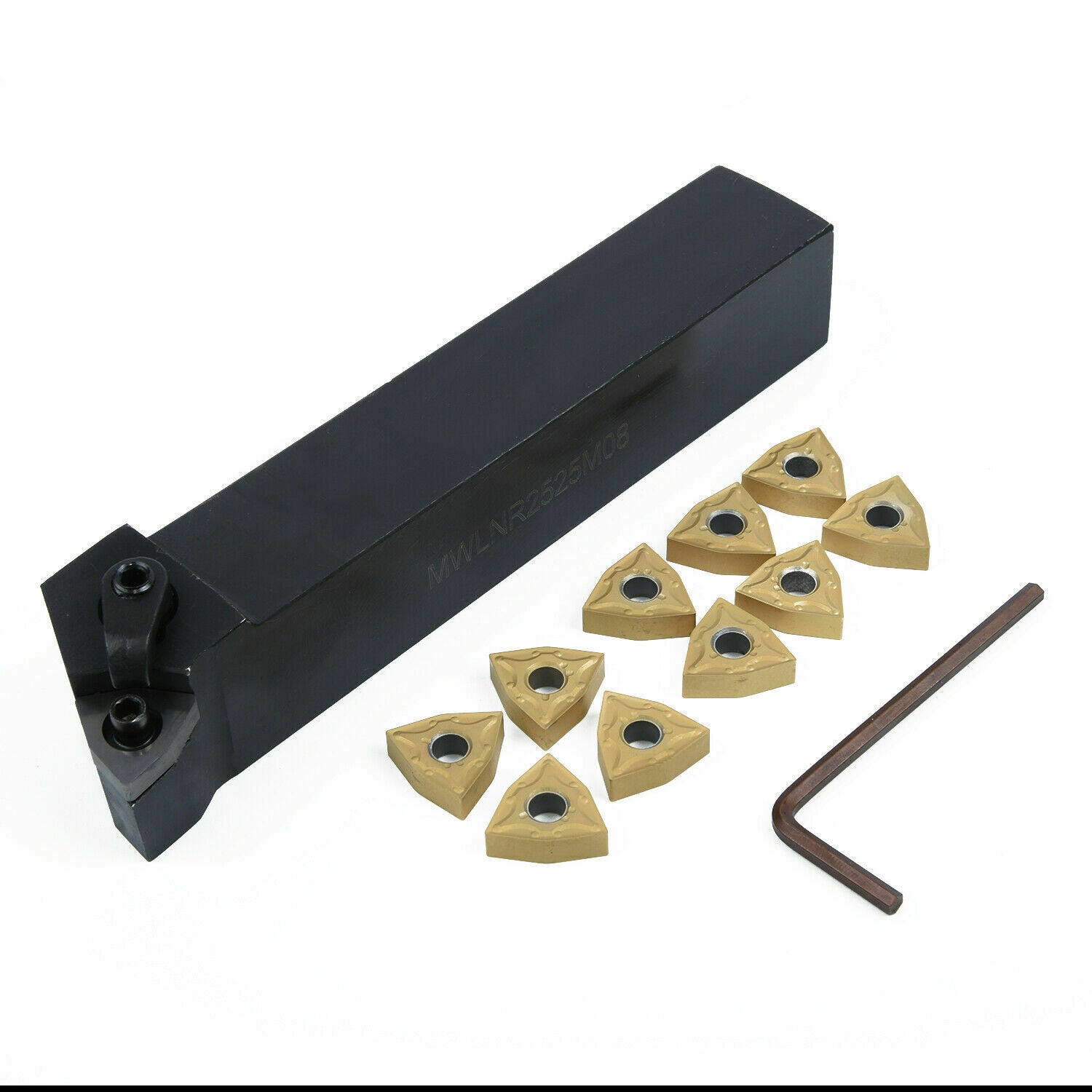 MWLNR2525M08 Index External Lathe Turning Tool Holder+1PCS WNMG080408-MA BP010