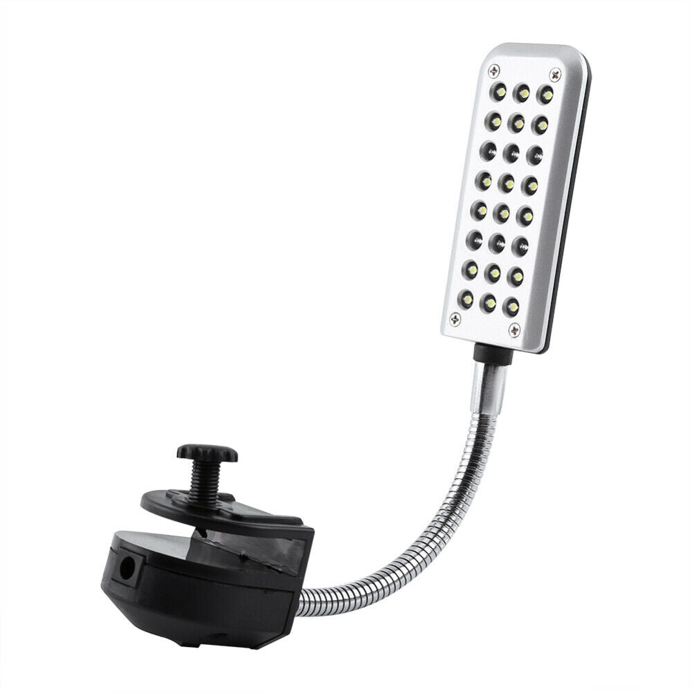 24 LEDs Aquarium Clip on Lamp Aquatic Grow Fish Tank Light EU Plug Flexible