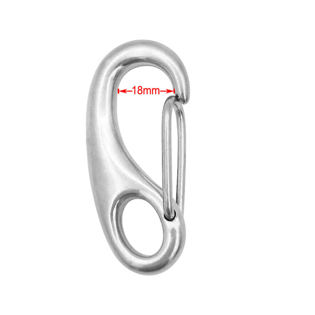 Carabiner Spring Snap Hook Clip Egg Shaped Keychain Camping Hiking