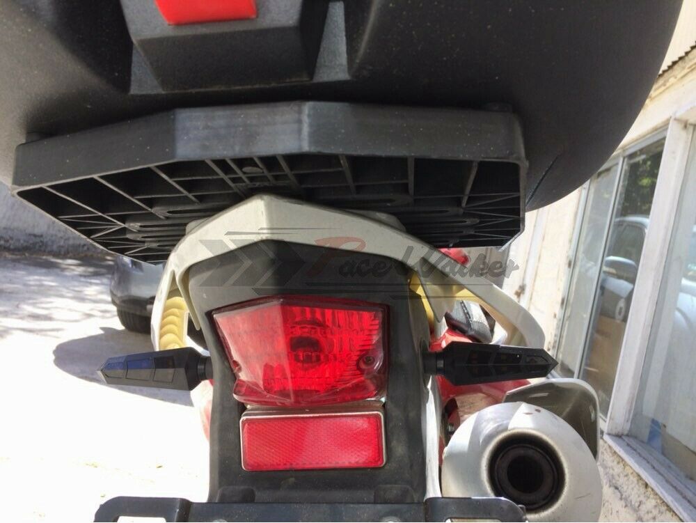 2Pcs Motorcycle Turn Signals LED Blinker Flowing Water Flashing Light Indicators