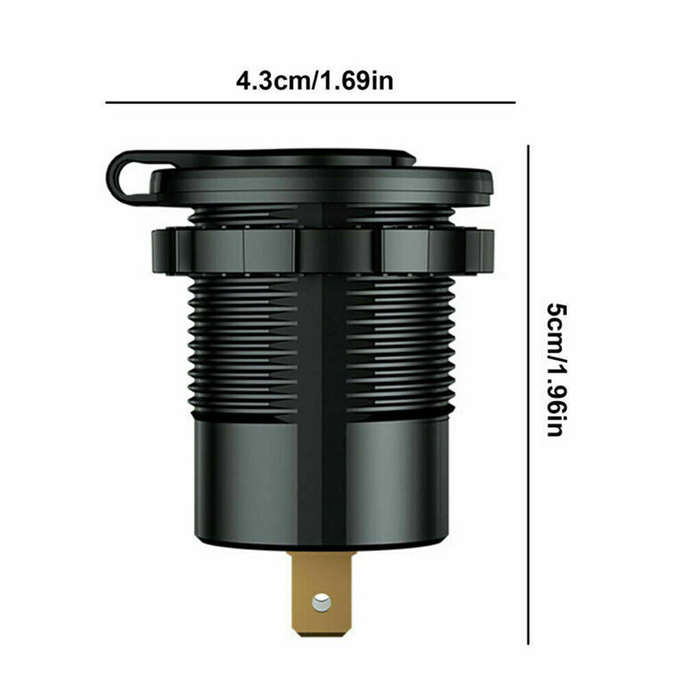 Voltmeter Dual USB Charger Waterproof Colorful Digital Marine Motorcycle 4 Car