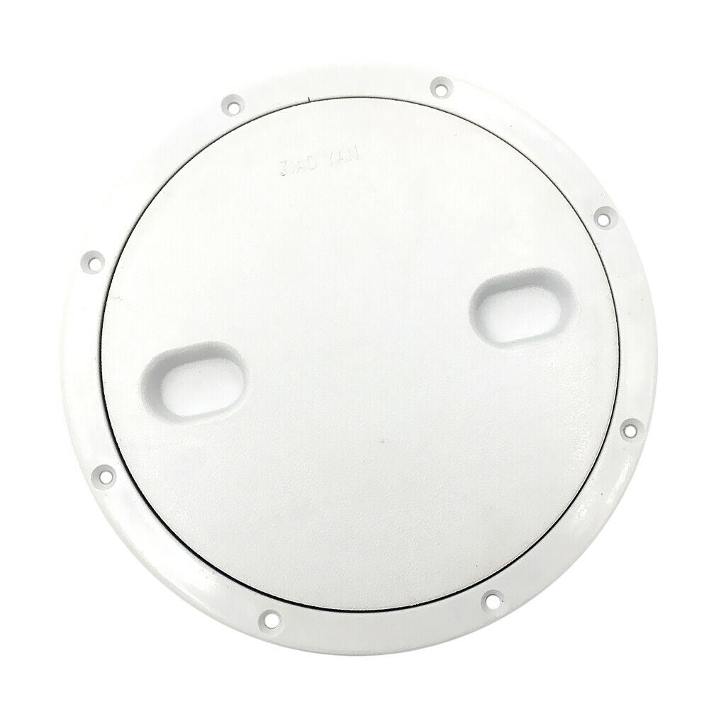 Marine 10.49 Inch Round Non Slip Inspection Hatch with Detachable Cover White