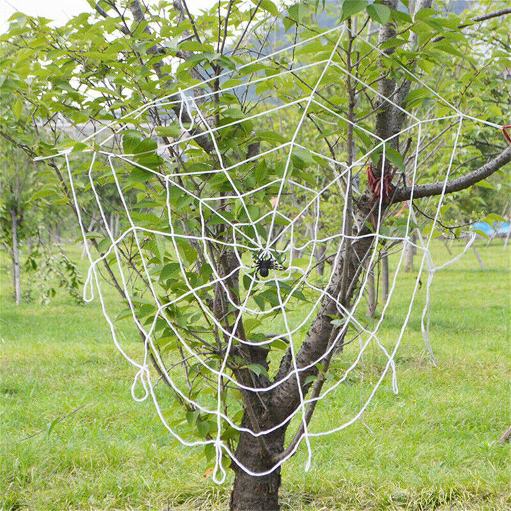 Halloween Giant LED Spider Web Party Props Haunted House Decor Outdoor Decor UK